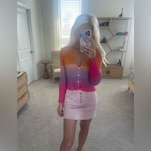 New ZARA ombre knit cardigan sweater